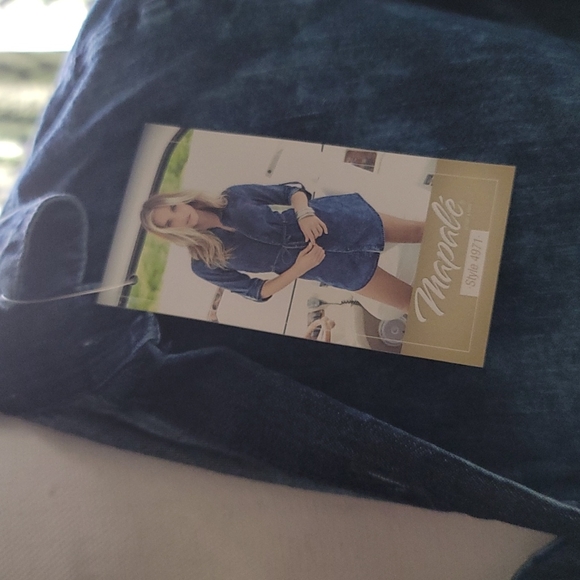 Blue Chambray Denim Shirt Dress by Mapale - Picture 2 of 7